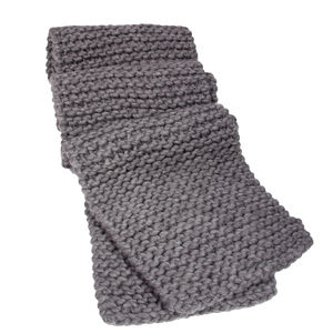WOOL AND THE GANG GRAY KNIT SCARF | MENS SIZE 300CM